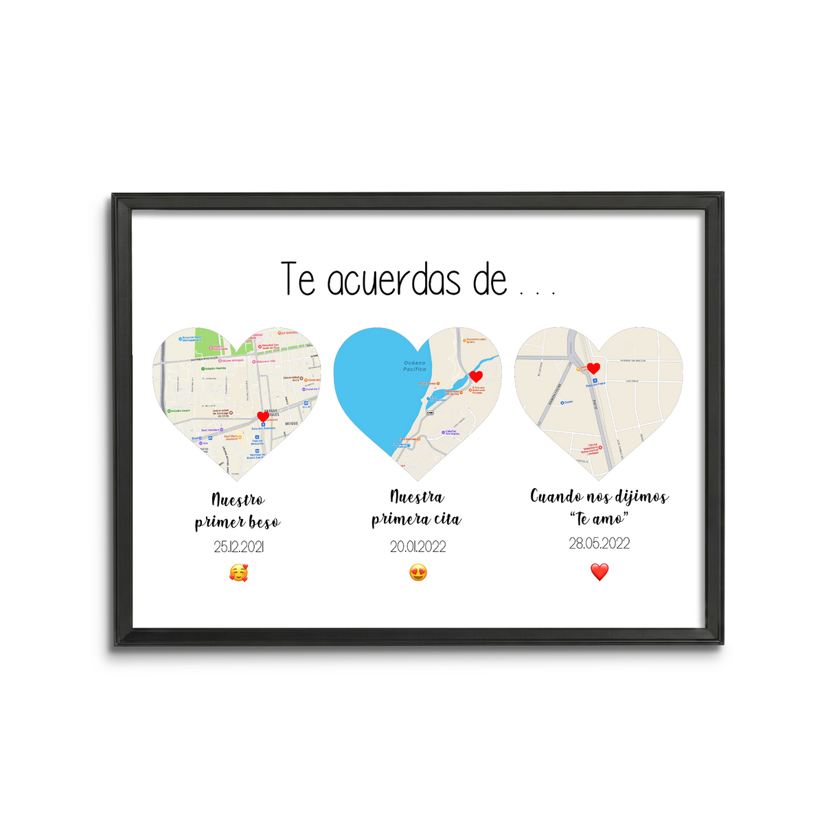 Cuadro Lugares - Relieve Premium / Negro / 20x30cm