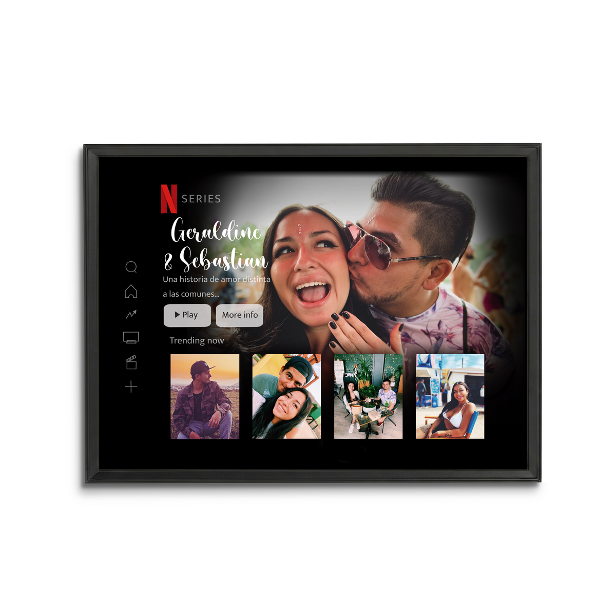 Cuadro Netflix 1 - Relieve Premium / Negro / 20x30cm