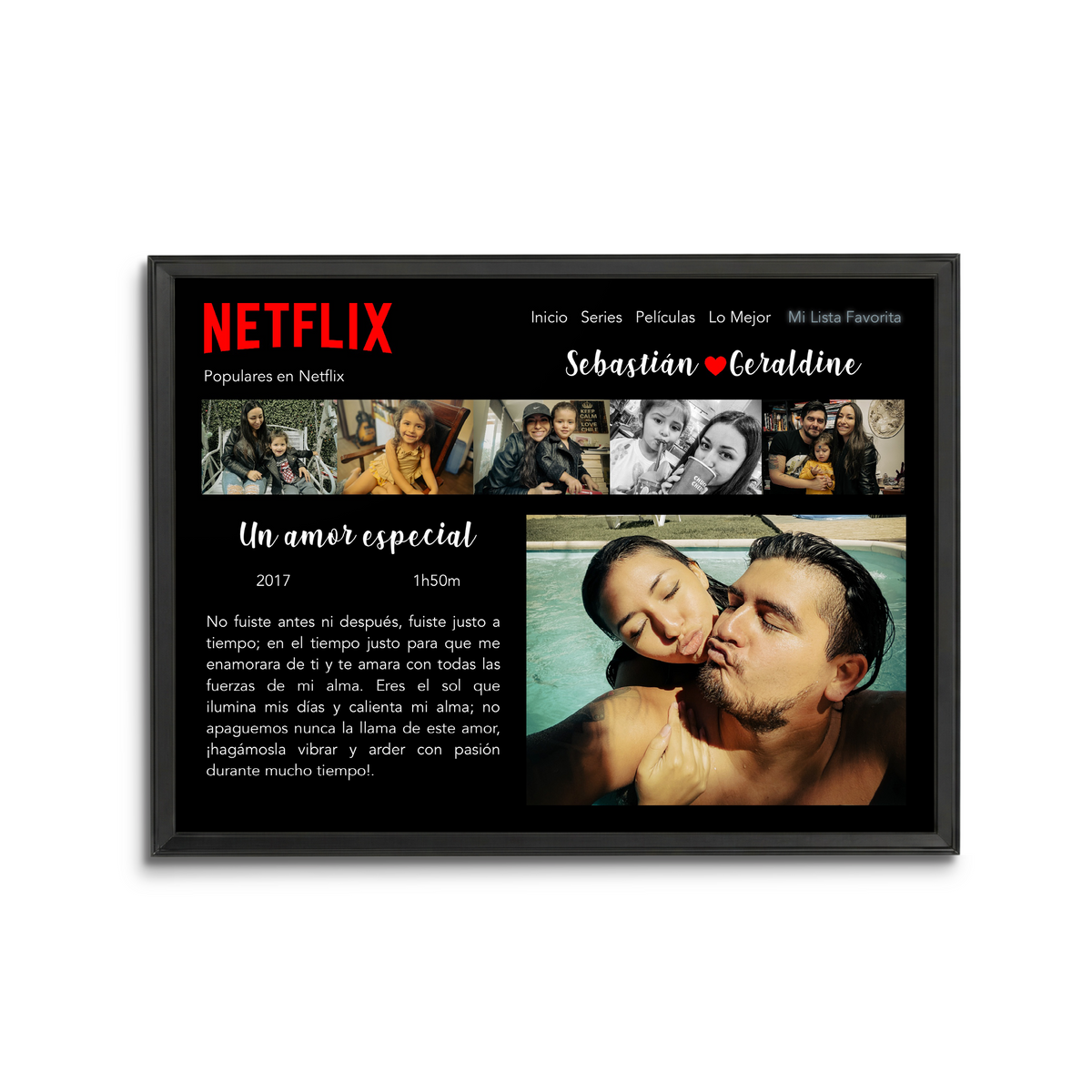 Cuadro Netflix 2 - Relieve Premium / Negro / 20x30cm