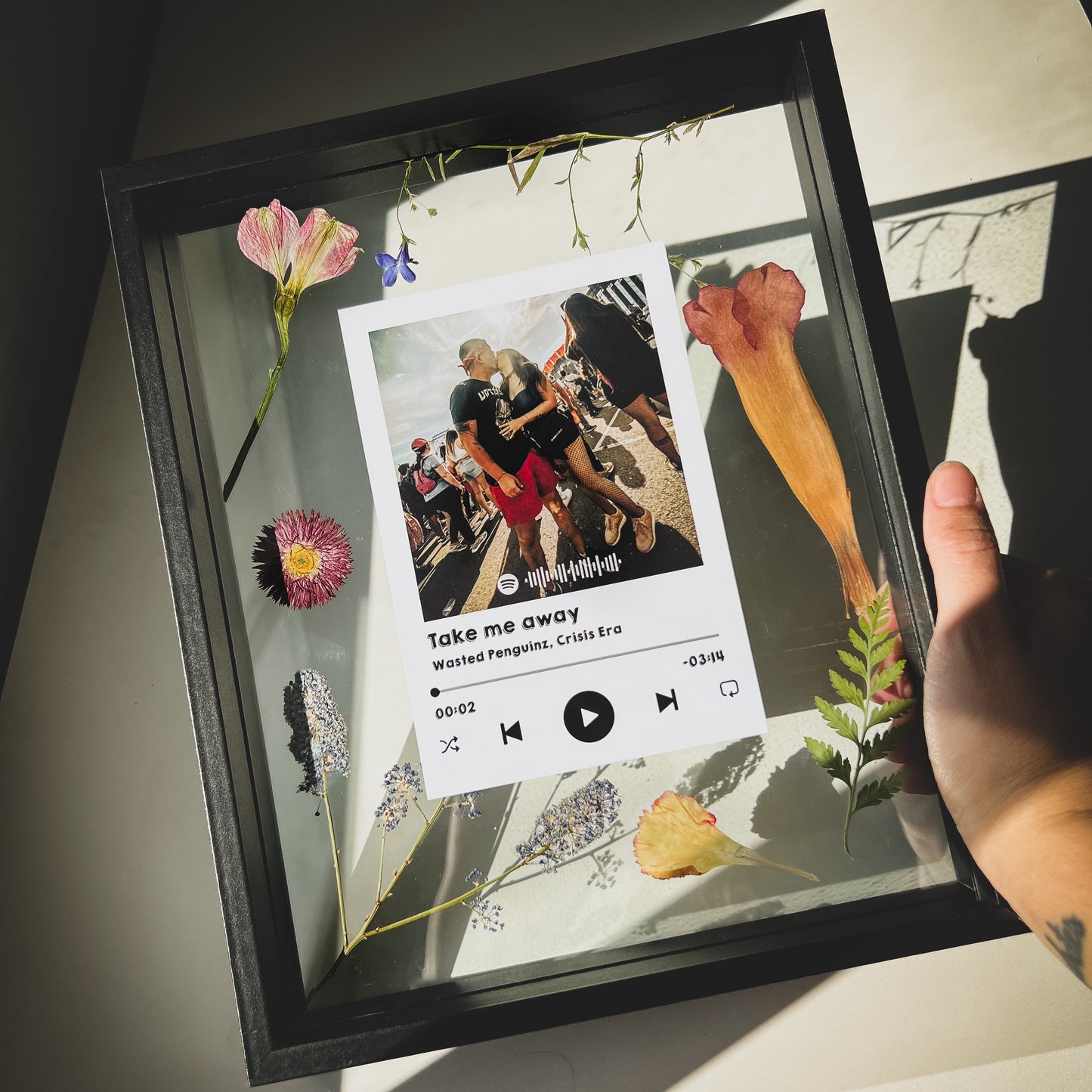 Cuadro flotante flores