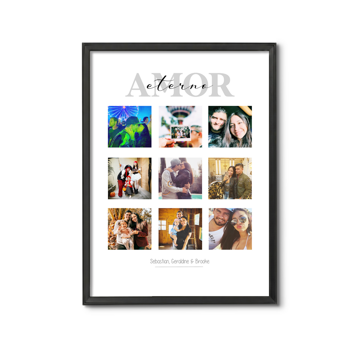 Cuadro Amor - Relieve Premium / Negro / 20x30cm