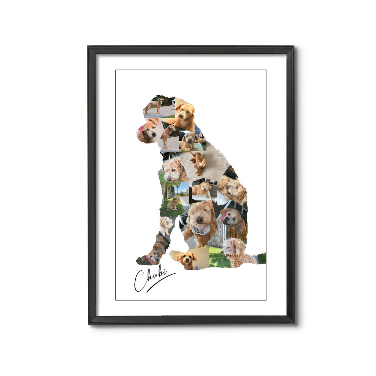 Cuadro Mascota - Relieve Premium / Negro / 20x30cm